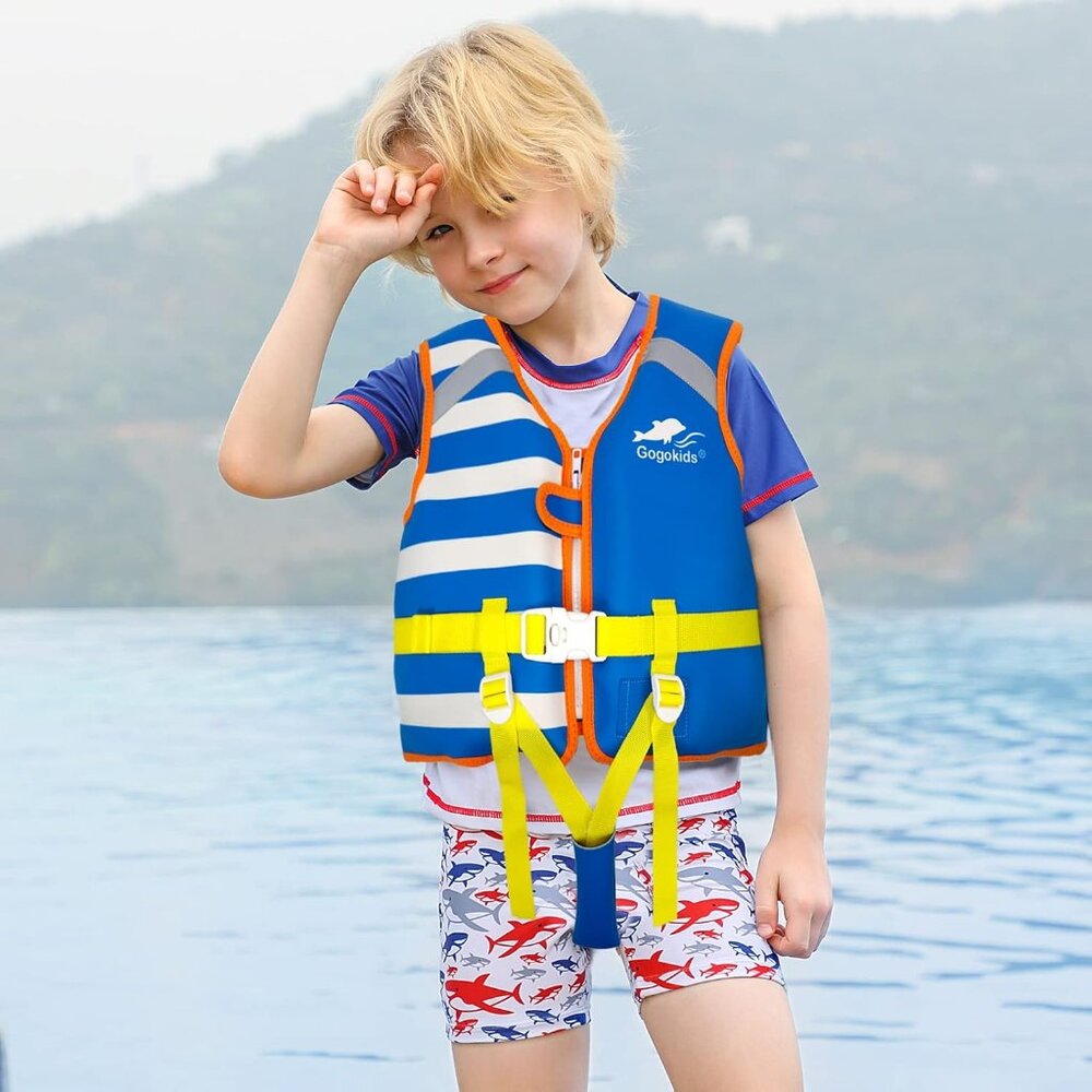 Gogokids Kids Swim Vest Float Jacket for 30-50 lbs 2-6 Years - Floaty - Picture 5 of 9